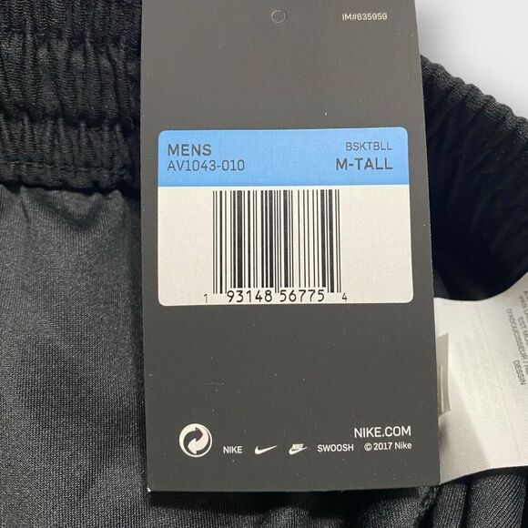 Nike NBA Brooklyn Nets Therma Flex Black Shorts Mens Size M-Tall AV1043-010 New - Picture 9 of 9